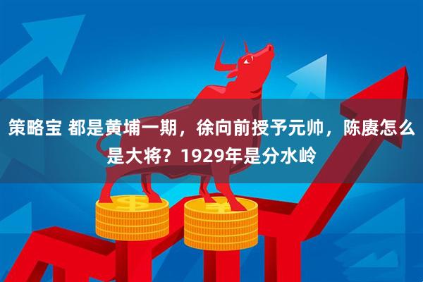 策略宝 都是黄埔一期，徐向前授予元帅，陈赓怎么是大将？1929年是分水岭